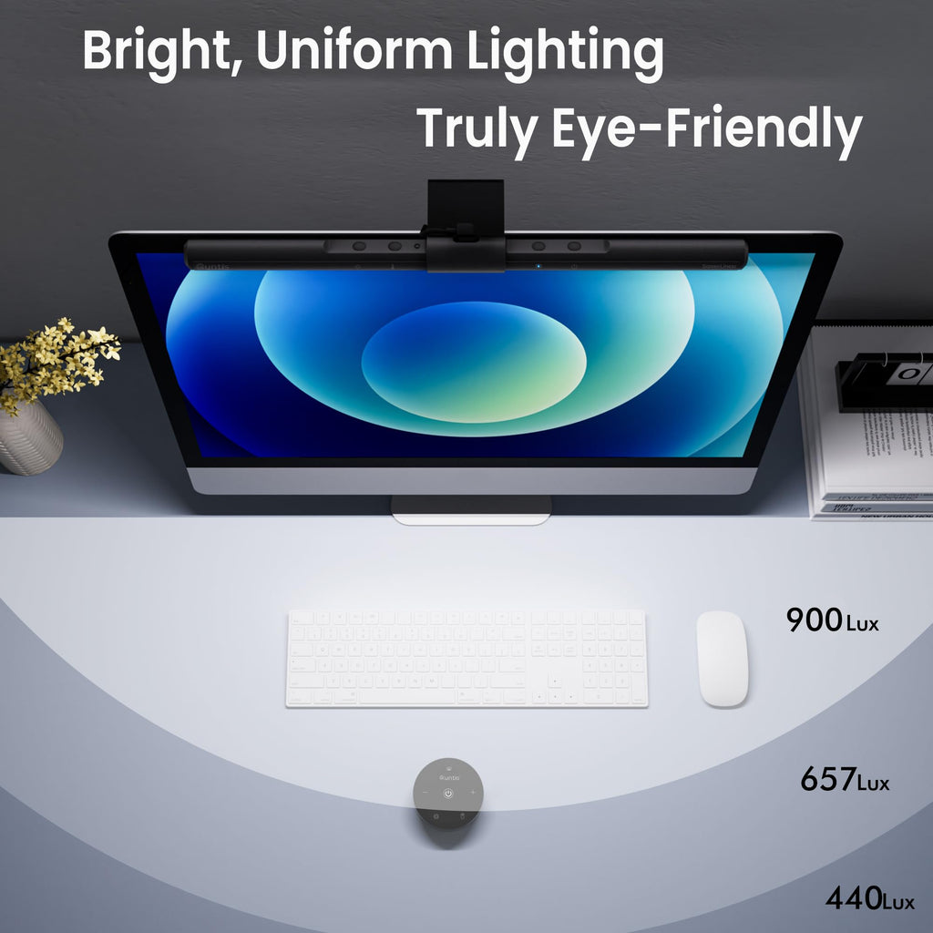 Computer Monitor Lamp, Screen Monitor Light Bar for Eye Caring, USB Reading LED Task Lamp with Auto-Dimming, Dimmable