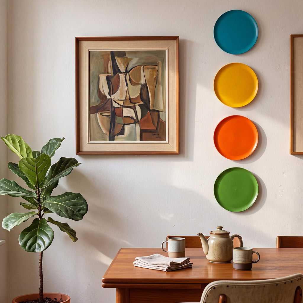 4 Pcs 12 Inch Mid Century Modern Metal Wall Art Hanging Decor