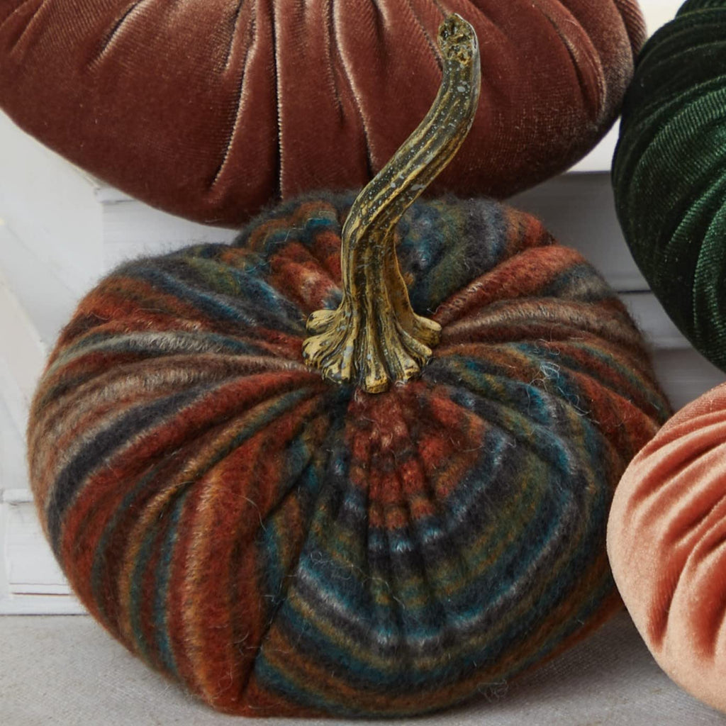 Striped Fleece Small Velvet Pumpkin (Striped Fleece)