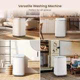 Portable Washing Machine, 0.8 Cu. Ft. Capacity Mini Washer & Spin Dryer, Fully Automatic with 8 Wash Programs, Hot