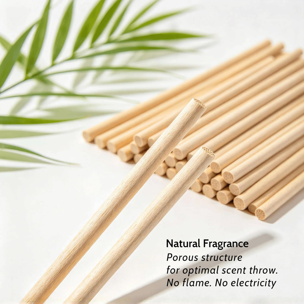 Reed Diffuser Set, Lavender & Vanilla Natural Scent Oil Diffusers with Sticks Bathroom Aromatherapy Decor 3.4oz x 2