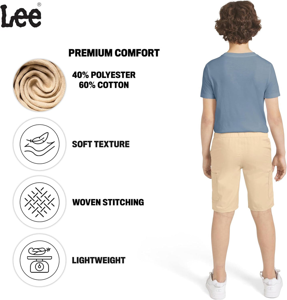Boys Soft Stretch Lightweight Pull On Cargo Shorts for Kids