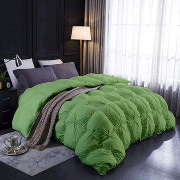 Decor Pinch Pleated Down Alternative Comforter Super King Plus 120x120 Inches 1pc Comforter & 4 pcs Pillow