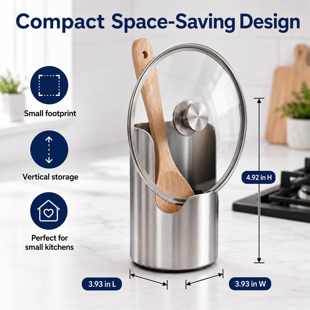 Stainless Steel Utensil Holder, New Thickened Premium Pot Lid Holder,3 pcs