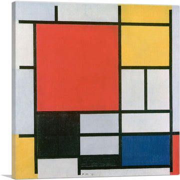 Composition in Red, Yellow, Blue and Black 1921 Canvas Art Print Stretched Framed Painting Picture Poster Giclee Wall