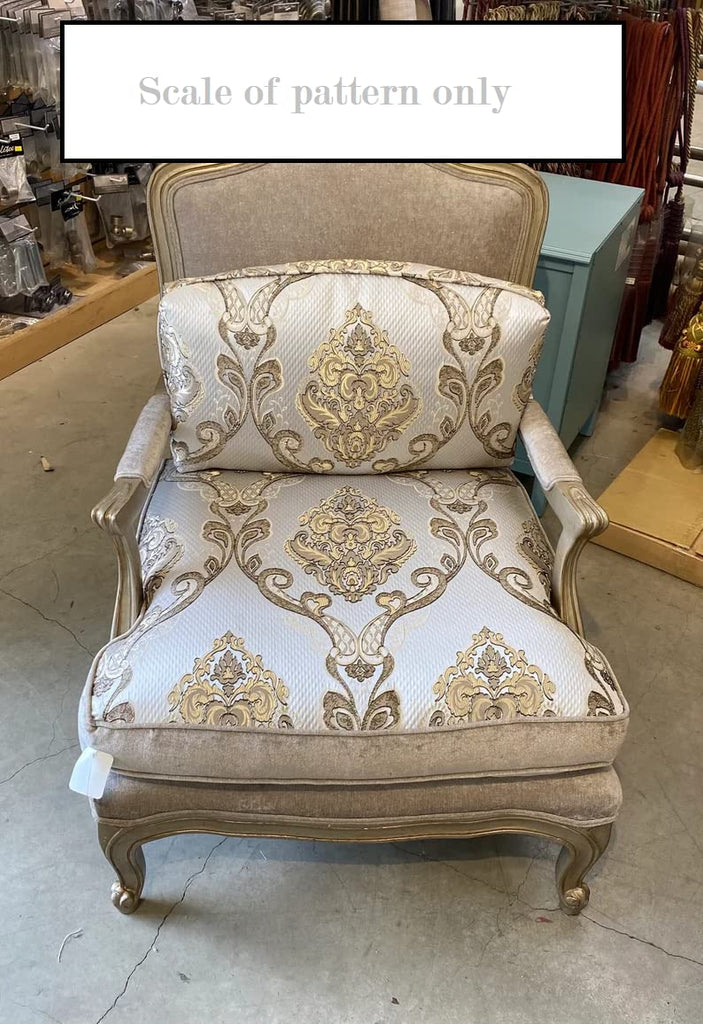 54'' Renaissance Drapery Upholstery Damask Stripe Diamond Fabric | Sold by The Yard (Damask Midnight) (Renaissance001)