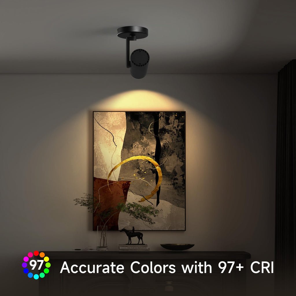 12W LED Dimmable Zoomable Ceiling Spotlight Indoor - Adjustable Beam Angle 10-55° Surface Mount Wired Accent Spot