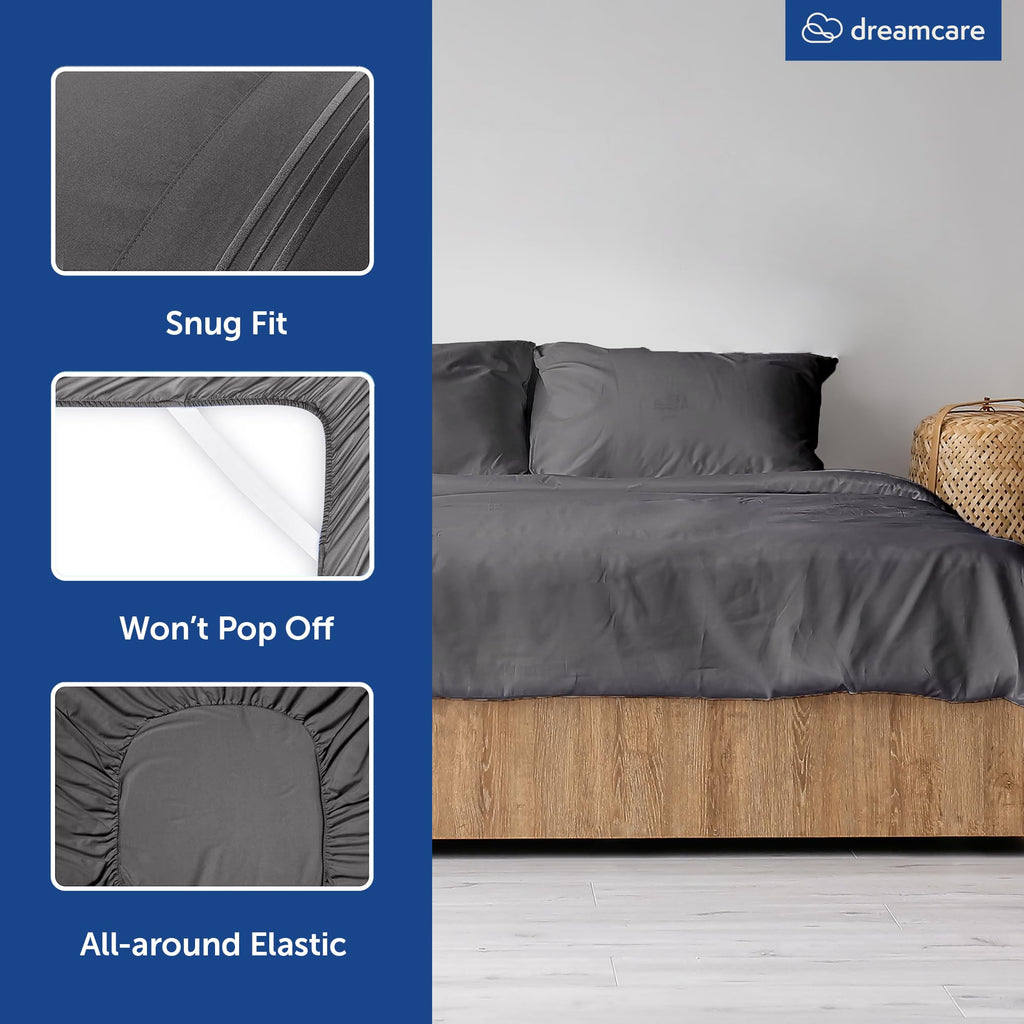 100% Rayon Bamboo Sheets Queen Size - 4pc Cooling Sheets Queen