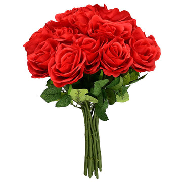 Artificial/Fake/Faux Flowers - Rose Red 20PCS for Wedding, Home, Party, Restaurant