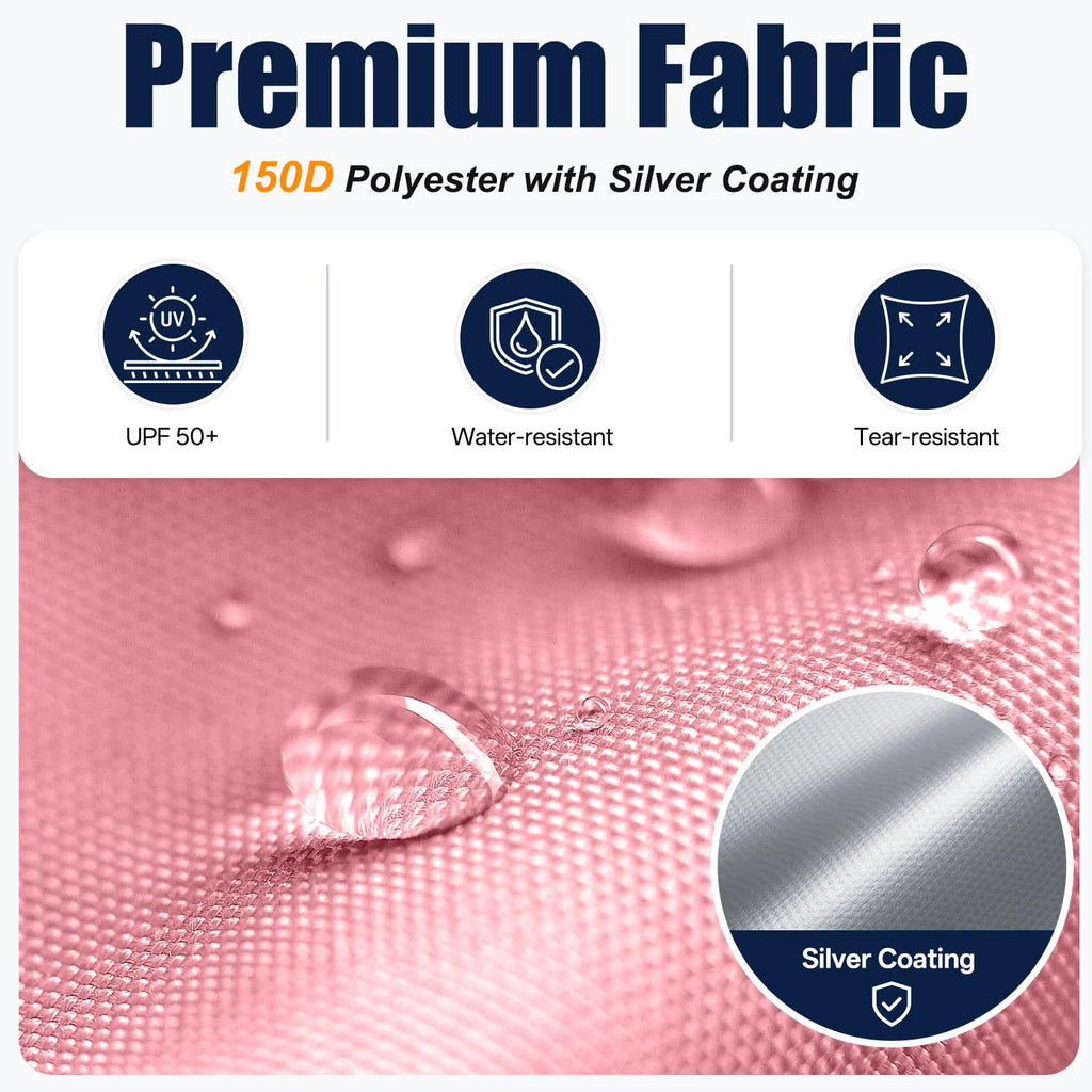 10x10 Durable Pop Up Canopy Tent with 1 Sidewall, Pink