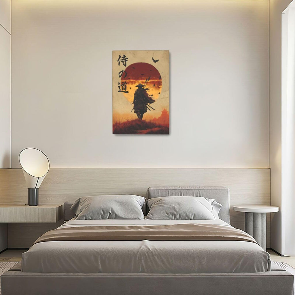 Japanese Samurai Wall Art Oriental Asian Bushido Wall Decor Warrior Figure Canvas Pictures Paintings Prints Japan