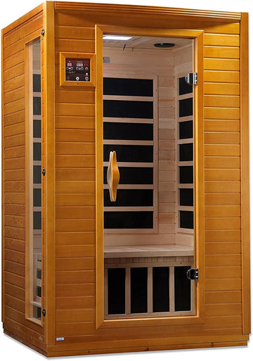 2-Person Low EMF FAR Infrared Sauna with Red Light Therapy & Bluetooth Speakers | Personal Indoor Spa for Home & Gym Ð Made from Canadian Hemlock A129-B002063VYY