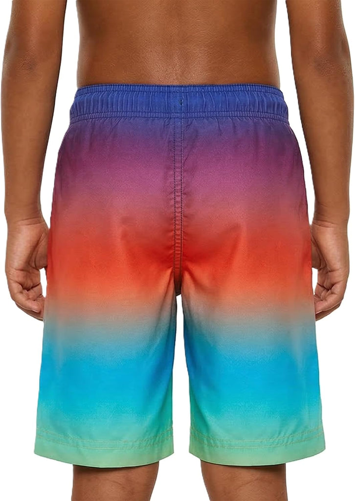 Boys' UPF 50+ Quick Dry Swim Trunks with Mesh Lining Shorts