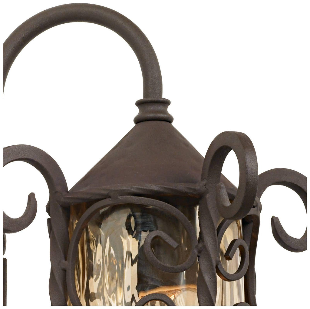 Casa Seville 13 1/4" High Iron Scroll Traditional Rustic Outdoor Wall Light