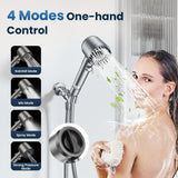 Filtered Shower Head with Handheld,High Pressure Shower Head 4 Spray Modes,ShowerHead with ON/OFF Switch for