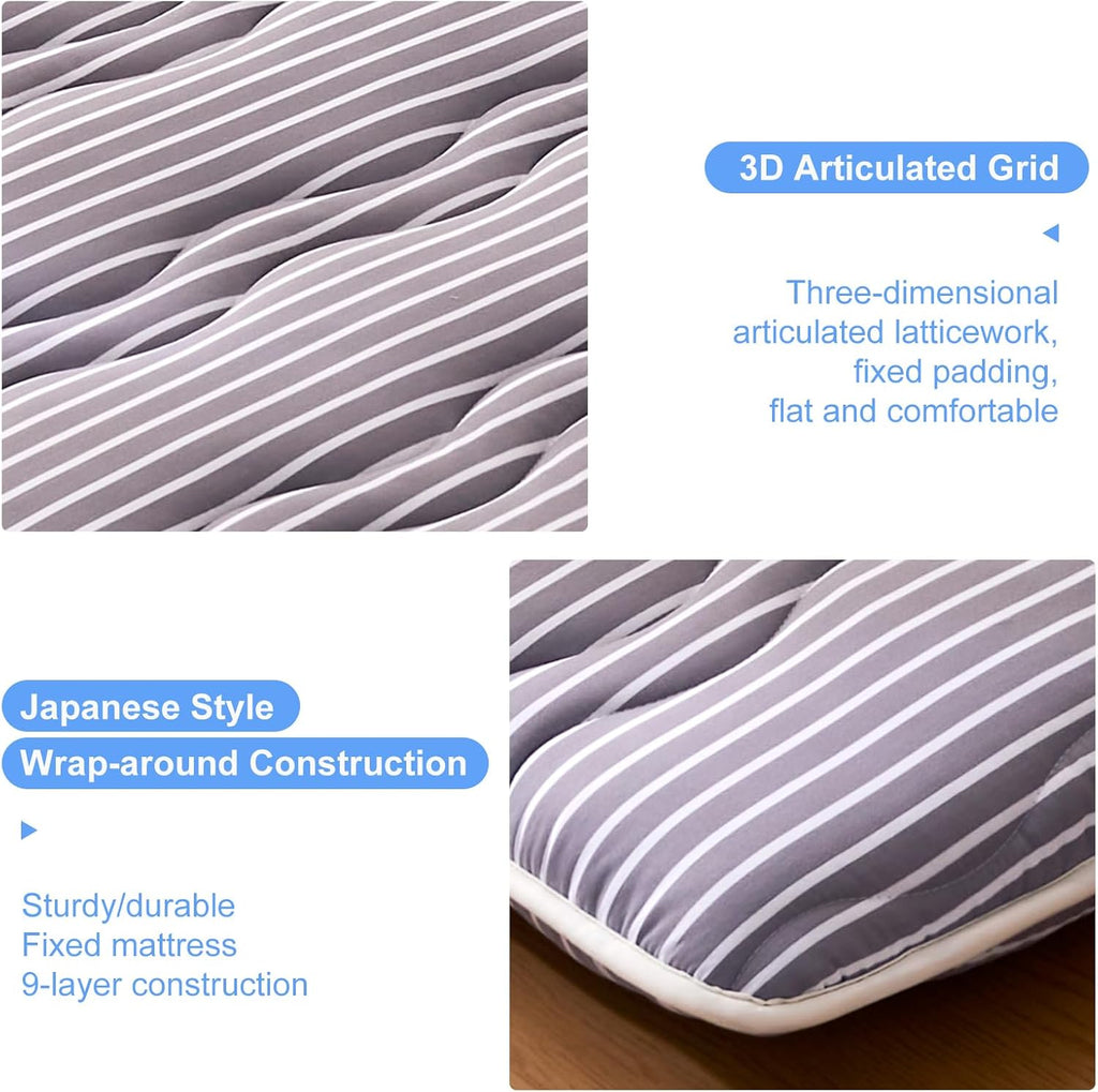 Premium Foam Japanese Floor Mattress Futon Mattress, 100% High Density Comfortable Foam, Thicken Tatami Mat Sleeping