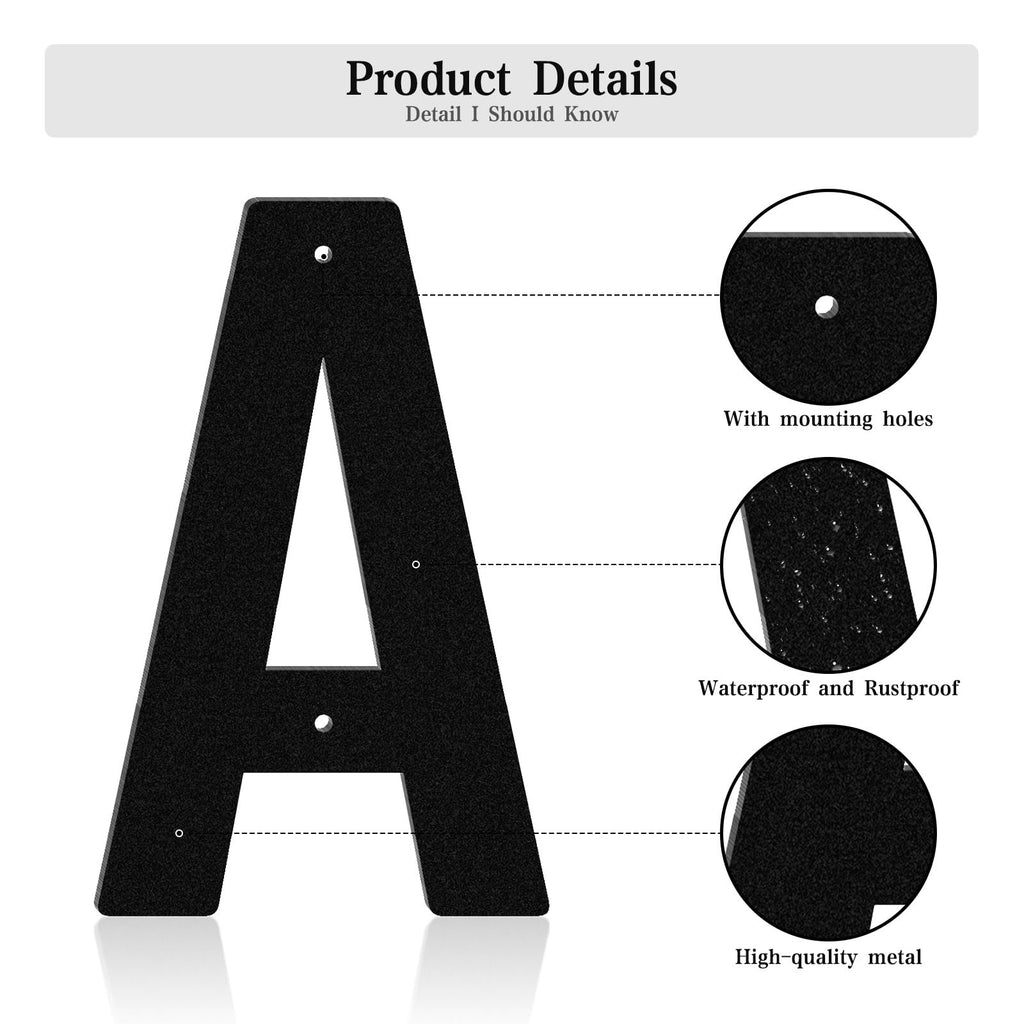 Black Modern Address Numbers, Outdoor Mailbox Numbers, Metal House Numbers and Letters, Farms, Garages Decoration