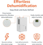 50-Pint Large Dehumidifier with Pump, Energy Star Certified, Humidity Control, Auto-Defrost, Timer