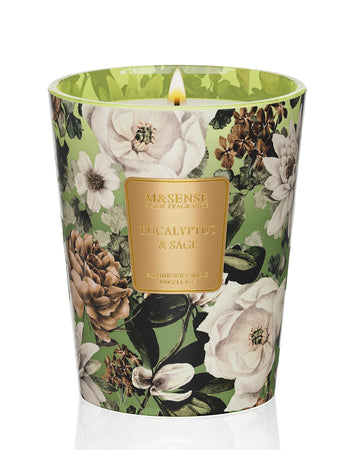 Eucalyptus Sage Soy Candle, 14.1oz, Meditation Relaxing Scent