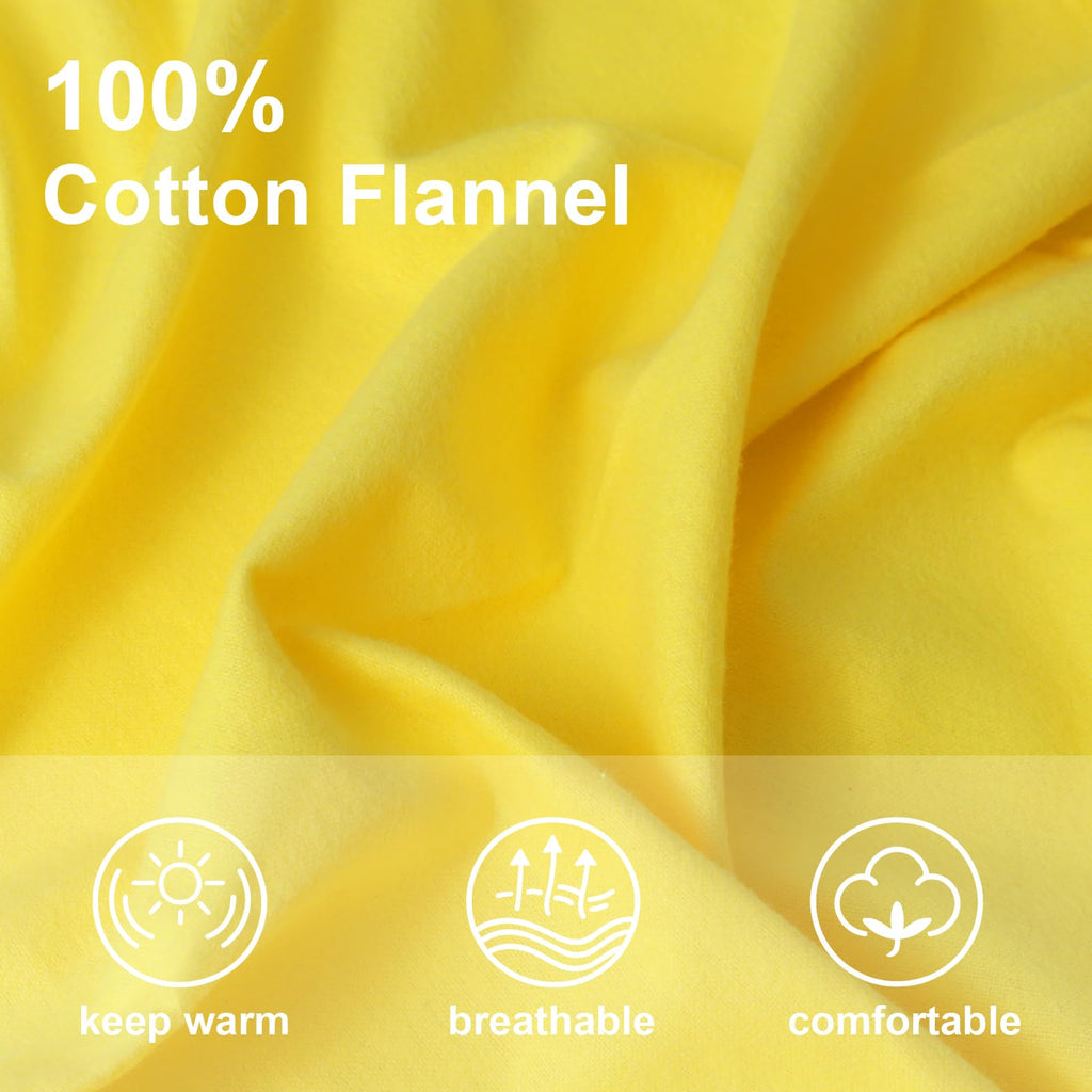 59"W Cotton Flannel Fabric, Super Soft, Medium Weight Solid Arts & Crafts Quilting Blanket for Sewing(2Yard