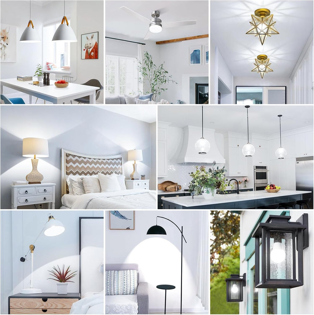 A19 LED Light Bulb, 60 Watt Equivalent LED Bulb, Daylight White 5000K, 850 Lumen, E26 Base, Non-Dimmable, 9W Bright