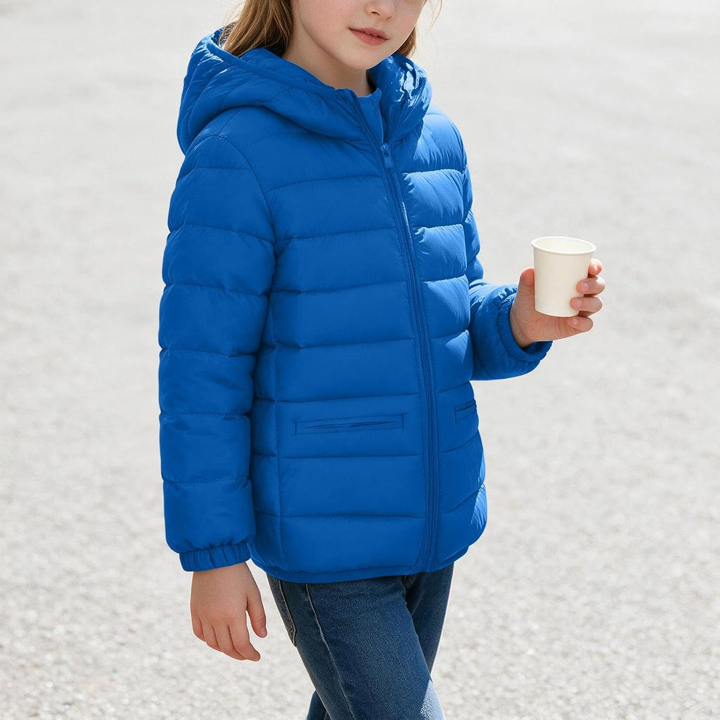 Kids Winter Coat Boys Girls Lightweight Puffer Quilted Jacket with Hood