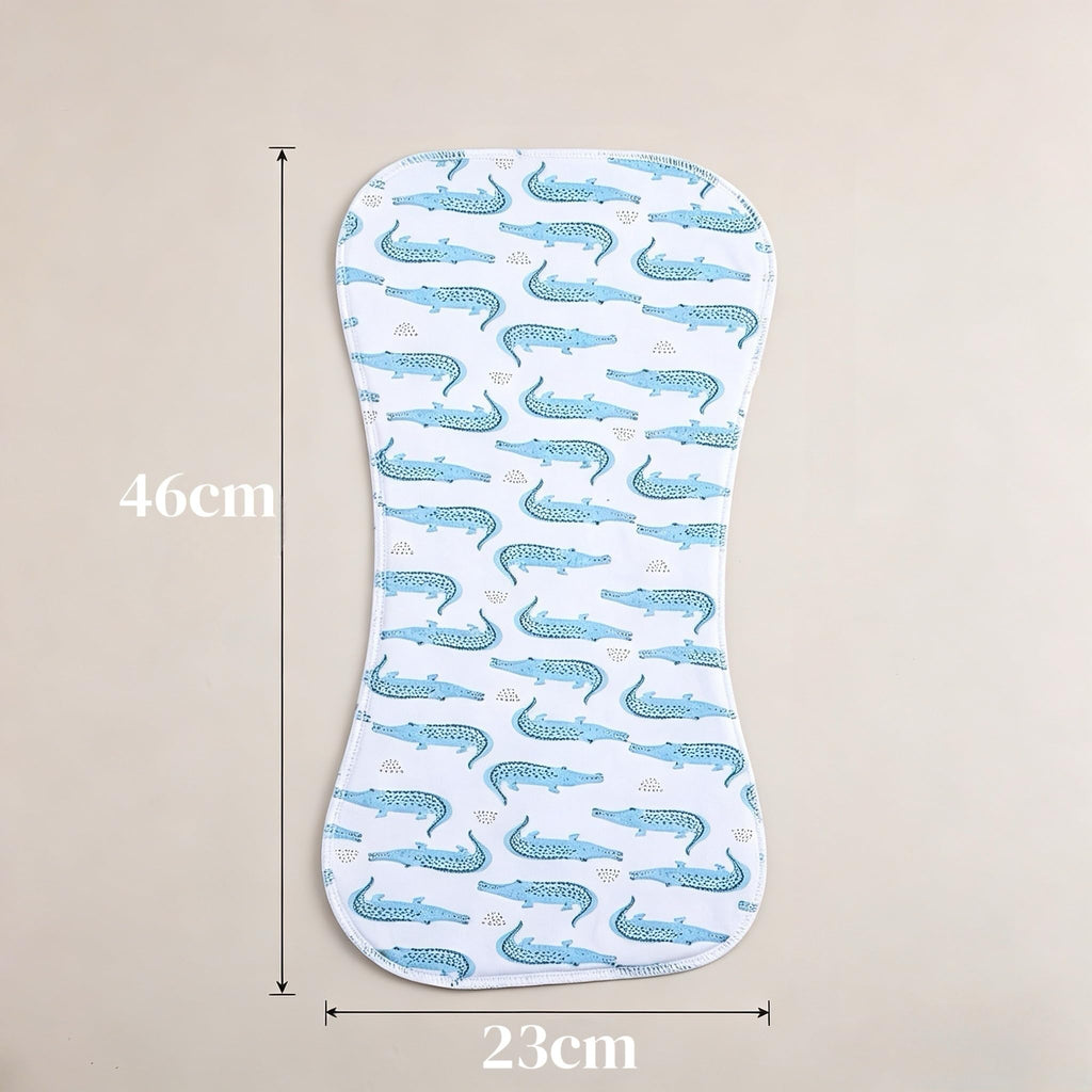 Baby Burp Cloths, Soft Absorbent Towel, Unisex, Easy to Use, 5 Pack (Light Blue)