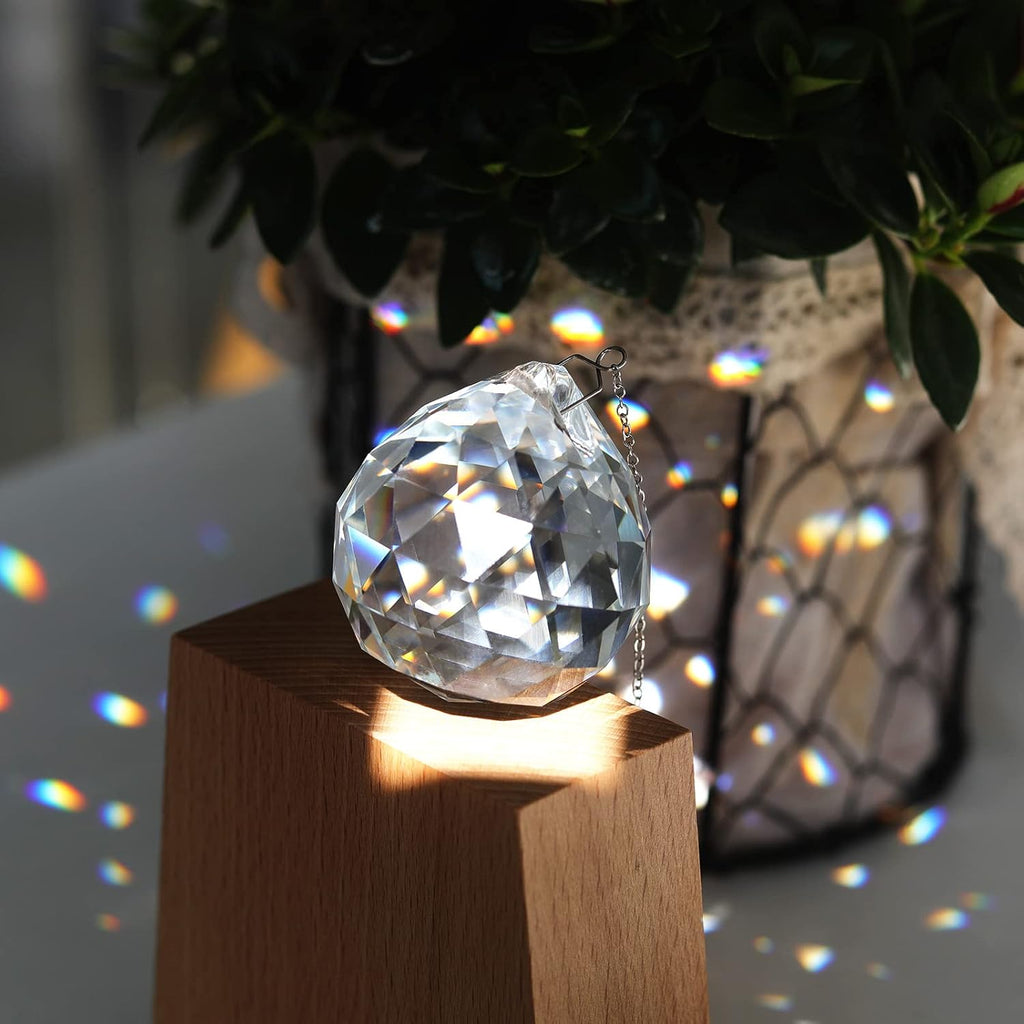 40mm Hanging Crystals for Windows Crystals Suncatcher Rainbow Maker Crystal Glass Ball Pendant for Hanging Clear Pack