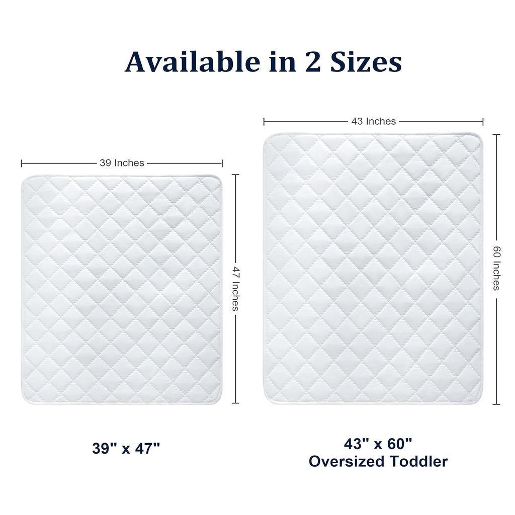 Toddler Quilt 39x47, Microfiber Baby Quilt for Crib, White