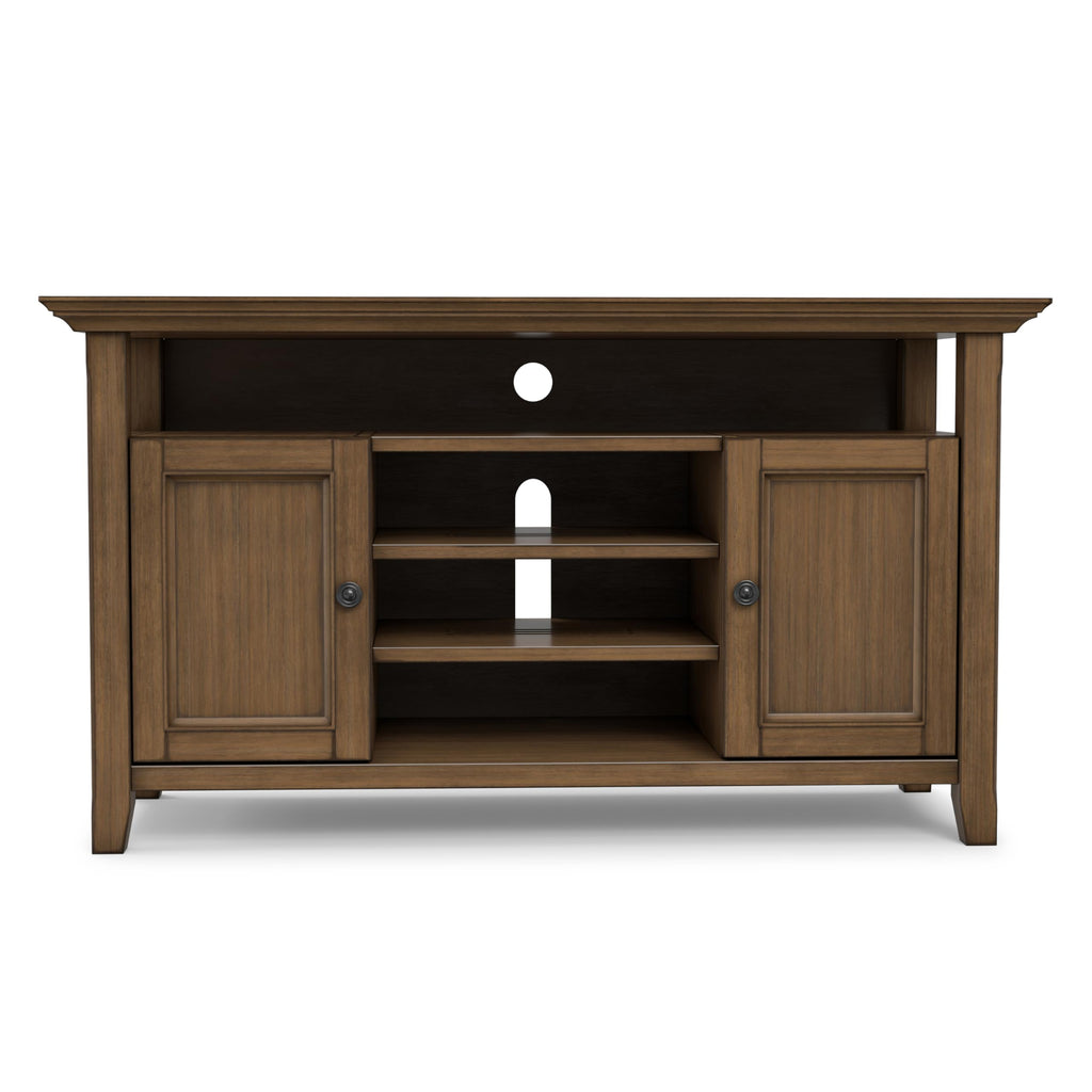 Amherst 54" Wide Wood TV Stand in Rustic Natural Aged Brown