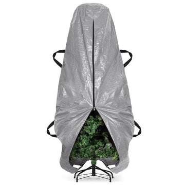 Upright Christmas Tree Storage Bag, 7.5 ft Tear Resistant PE Material Christmas Tree Bag with 4 Reinforced Handles