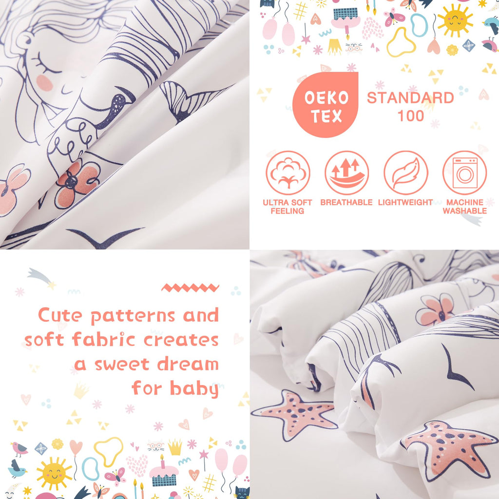 Mermaid Ocean Theme Toddler Bedding Set