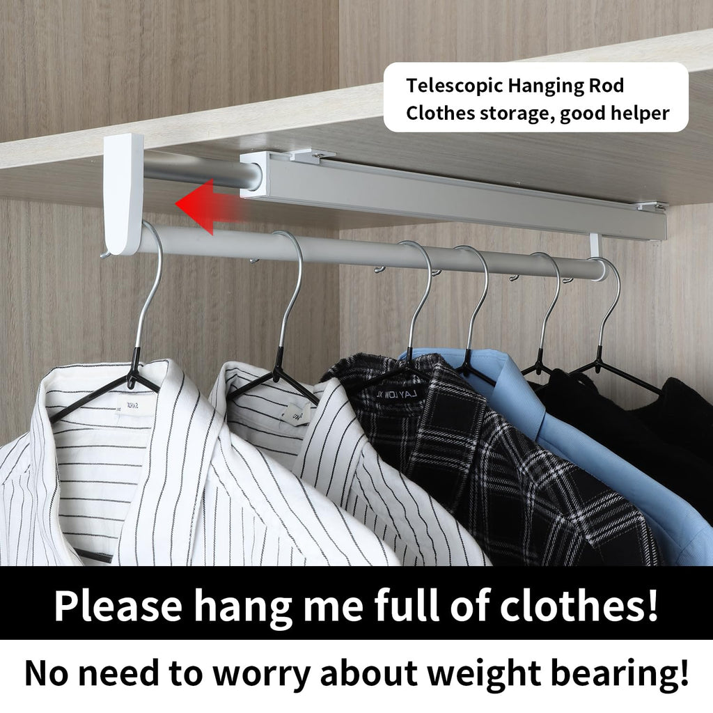 Pull out closet rod pull out pants rack for closet white 9-1/2 inch pull out rack clothes pull out valet rod closet