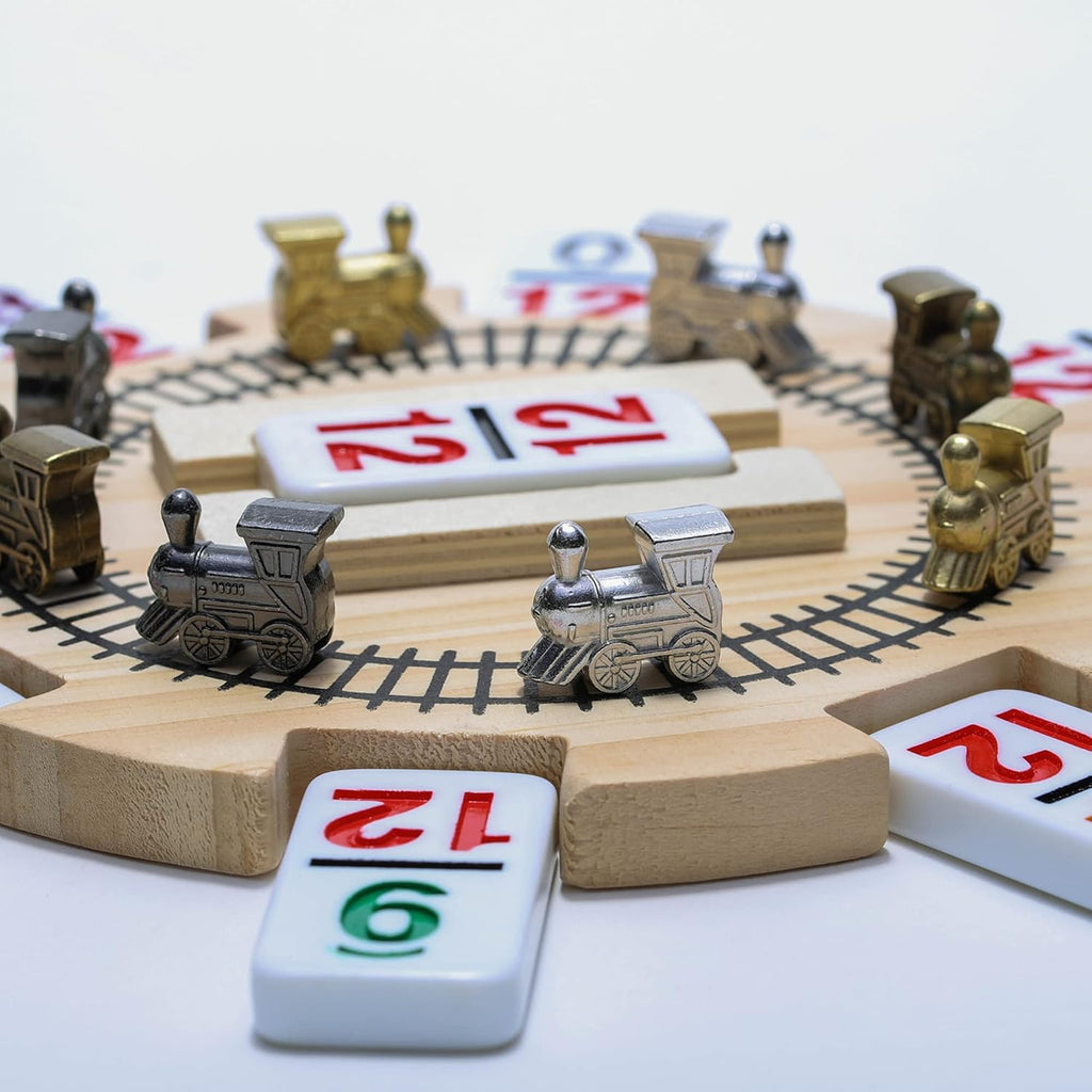 Mexican Train Dominoes Set Double 12 Color with Numbers
