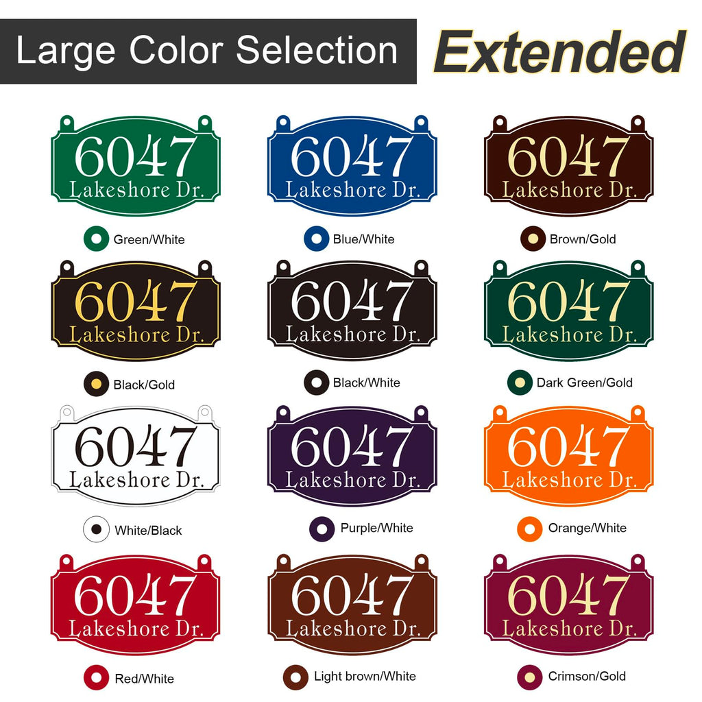 Mailbox Number Sign Plaque Hanging - Mailbox Numbers for Outside - Double Sided Mailbox Address Sign for