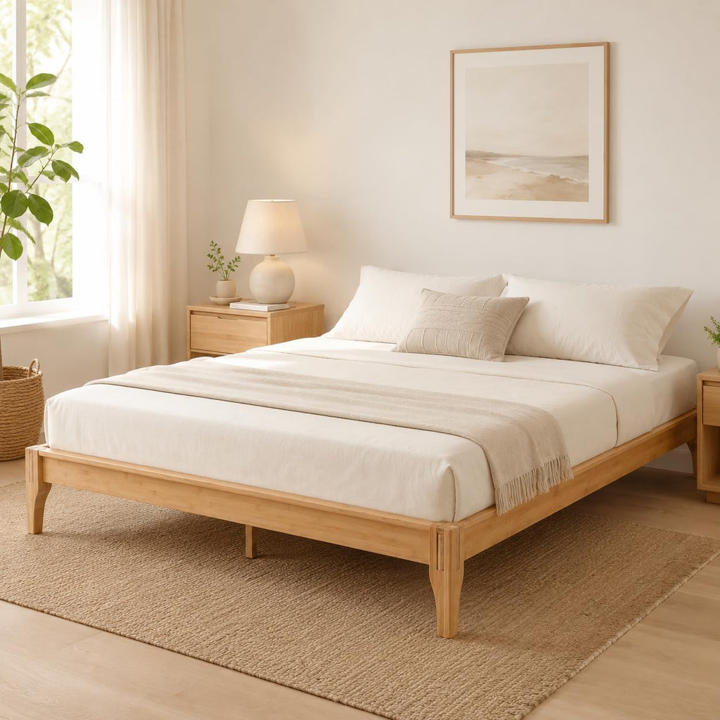 Bed Frame, Bamboo Bed Frame, Under Bed Storage