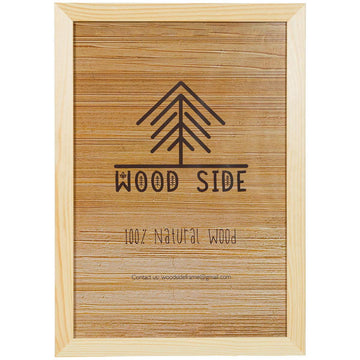 Wooden Poster Picture Frame 14x22 - Natural Solid Eco Distressed Wood for Wall Mounting Barnwood Photo Frame