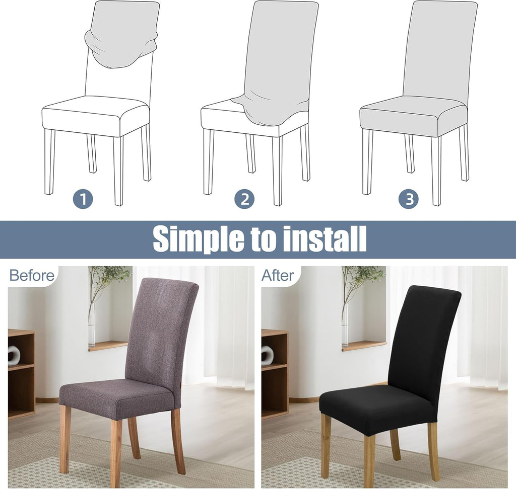 Dining Chair Covers, Stretch Seat Covers, Washable Furniture Protector