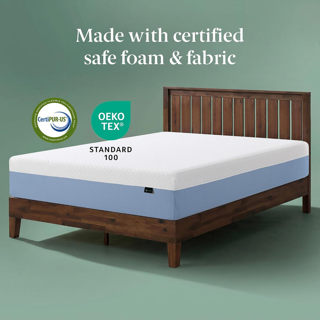 10 Inch Queen Cooling Essential Memory Foam Mattress, Medium Feel | Designed for Cooler Sleep, Soothing Pressure