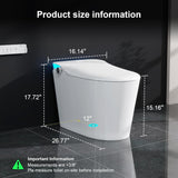 Smart Toilet with Bidet Built in, Auto Open Close & Auto Flush