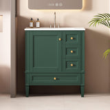 30" Bathroom Vanity with Sink, Modern Bathroom Storage Cabinet with 3 Drawers & 1 Door, Freestanding Bathroom Vanities