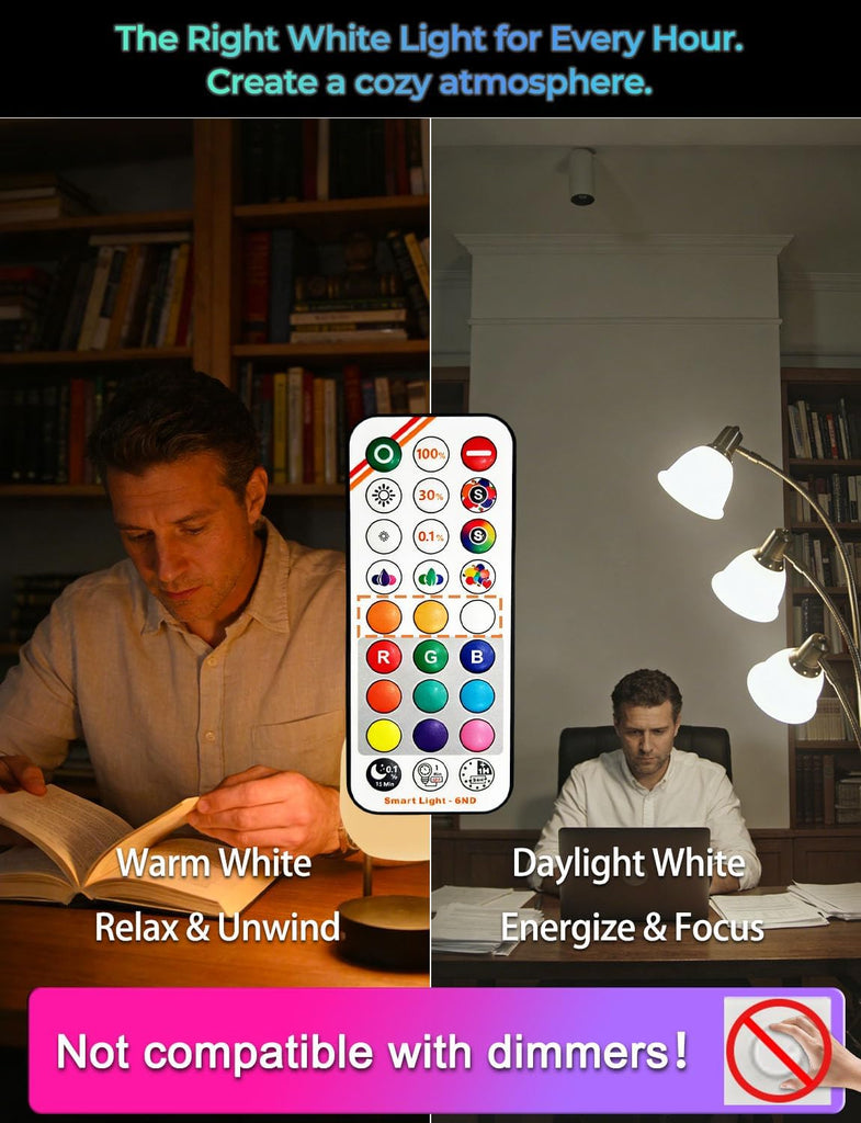 A15 LED Color Changing Light Bulb, E26, 5W (40W Equivalent), 500LM