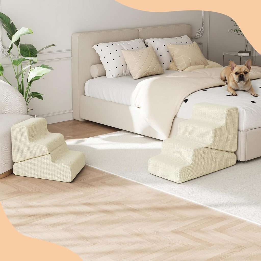 Dog Ramp for Bed, 16.5" H Dog Stairs for High Bed