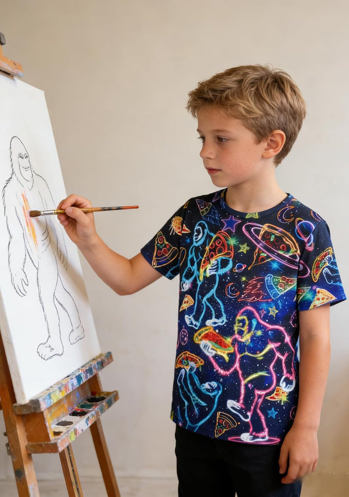 Boys T-Shirt Kids Cool Short Sleeve 3D Graphic Shirts for Boy