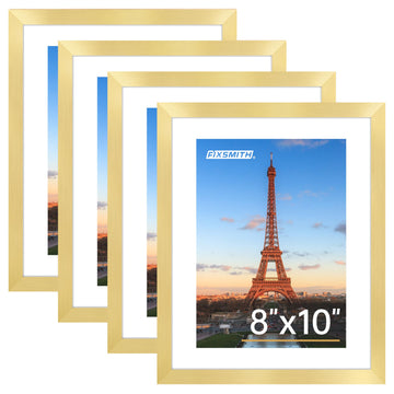 8x10 Picture Frame Bulk-4 Pack, Gold Picture Frames Collage Wall Decor, Wall & Tabletop Picture Frames, Photo Frame