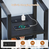 Triple Bunk Bed Twin with House, 4 Storage Drawers, Charging Station and LED Lights