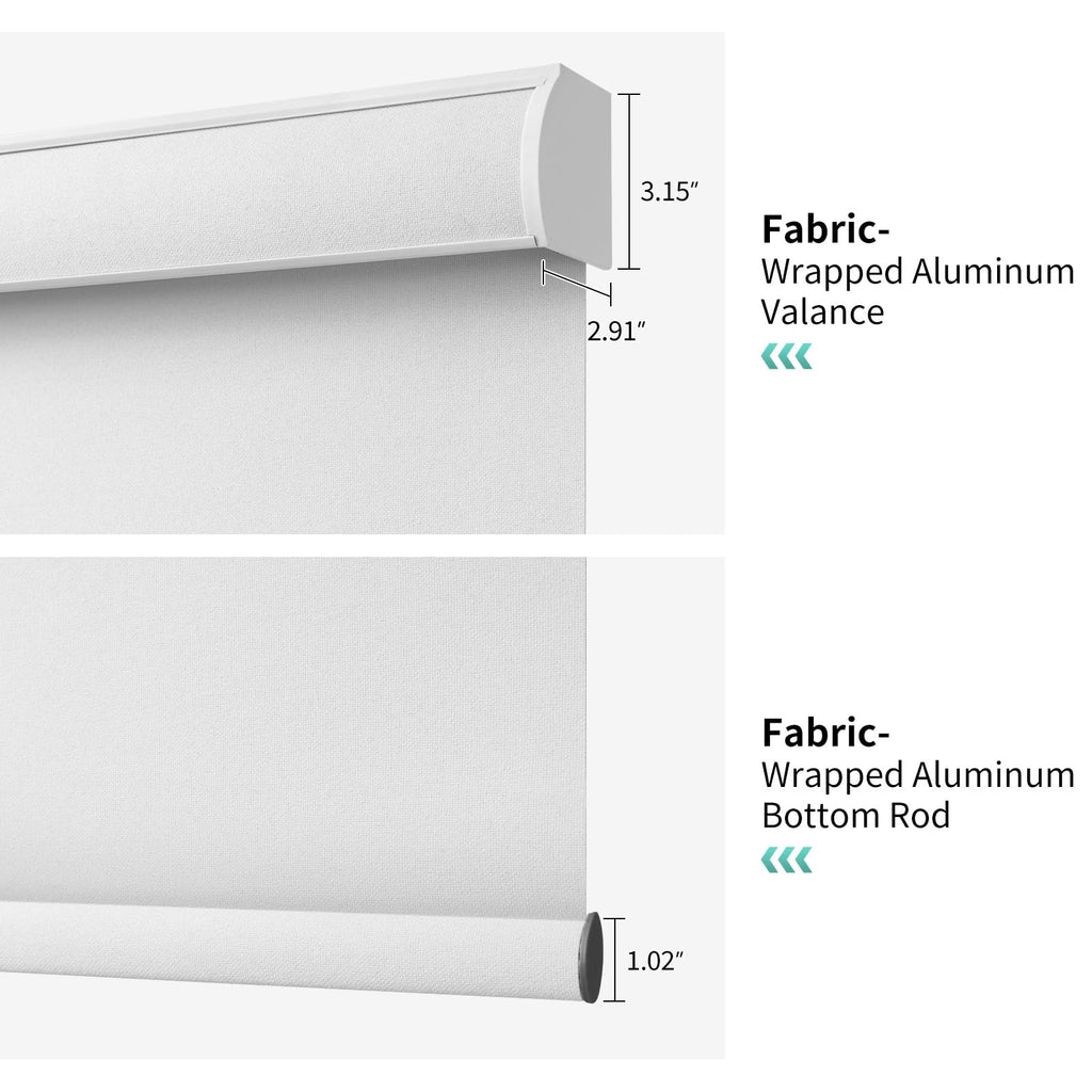Motorized Blinds with Remote, Roller Shades for Indoor Windows, 100% Blackout Electric Blinds with Remote for