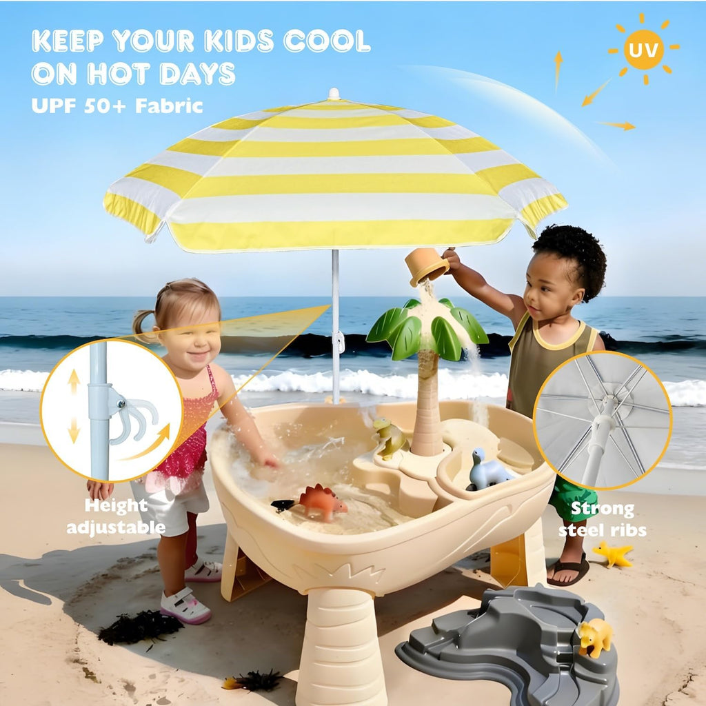 5ft Kids Beach Umbrella for Picnic, Water Table, Sand Box Sun Shade