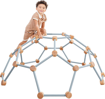 Wooden Toddler Play Gym for 3-6 Years Old - Montessori Climber for Kids - Safe Climbing Toy Support up to 120 lbs