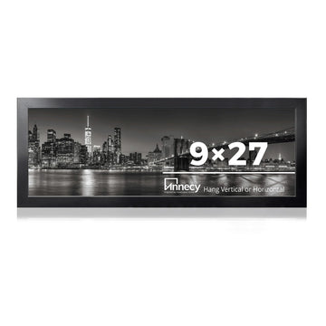 9x27 Picture Frame Black(1 Pack), Panoramic Picture Frame for Wall Decoration, Classic Black Minimalist Style